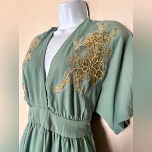 Sage green formal gown. New